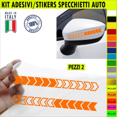 Set 2 Adesivi Stripes Strisce Fasce SPECCHIETTI ESTERNI AUTO-CAR universali disponibili in moltissimi colori ANCHE FLUO Cod.2205