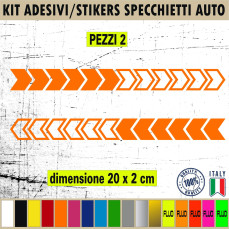 Set 2 Adesivi Stripes Strisce Fasce SPECCHIETTI ESTERNI AUTO-CAR universali disponibili in moltissimi colori ANCHE FLUO Cod.2205