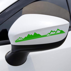 Set 2 Adesivi 4x4 OFF ROAD SPECCHIETTI ESTERNI AUTO-CAR universali disponibili in moltissimi colori ANCHE FLUO Cod.2209