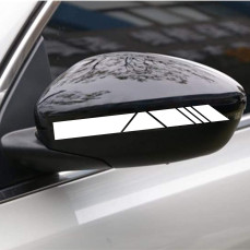 Set 2 Adesivi FASCIA RACING SPECCHIETTI ESTERNI AUTO-CAR universali disponibili in moltissimi colori ANCHE FLUO Cod.2210