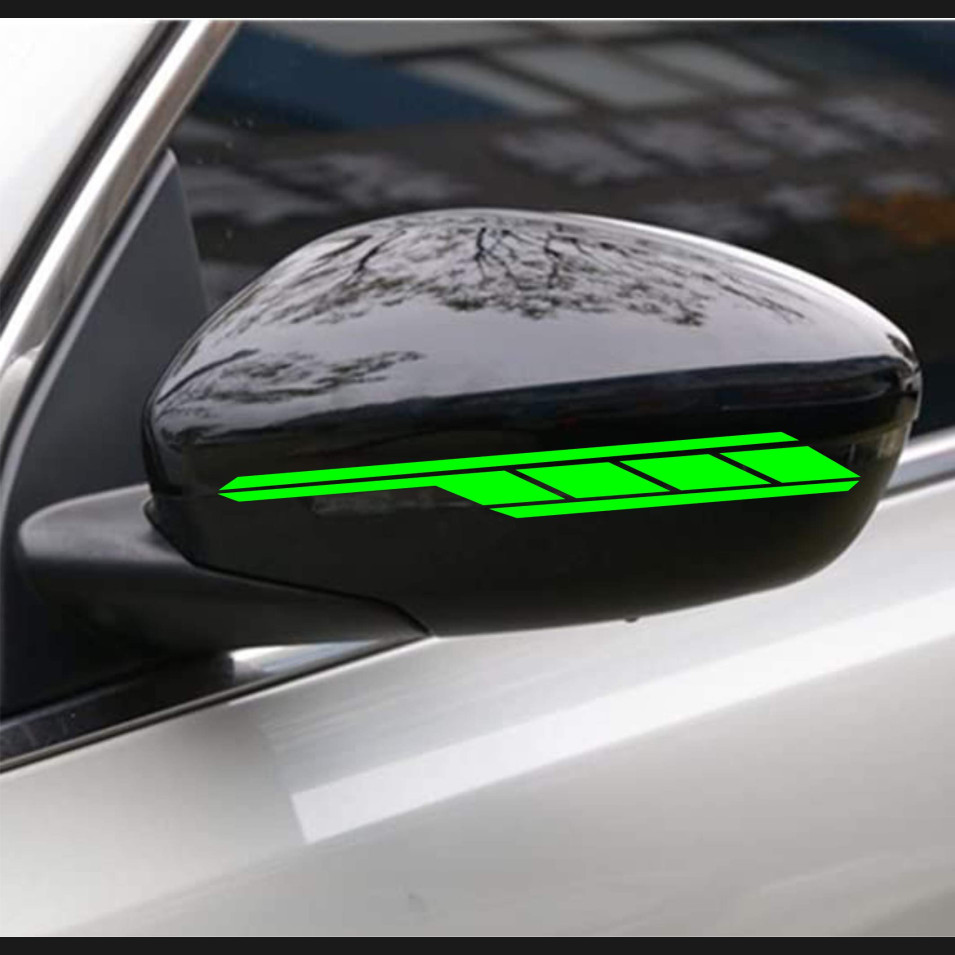 Set 2 Adesivi FASCIA SPEED SPECCHIETTI ESTERNI AUTO-CAR universali disponibili in moltissimi colori ANCHE FLUO Cod.2213