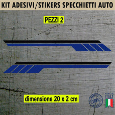 Set 2 Adesivi SPECCHIETTI ESTERNI Inter Milan Roma Napoli Juve Ucraina AUTO-CAR universali Cod.2214