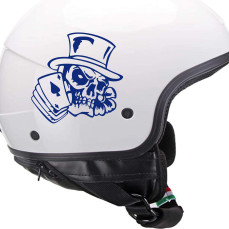 Kit 2 Adesivi SERBATOIO/CASCO JOLLY JOKER POKER moto chopper harley vintage disp. in molti. colori ANCHE FLUO Cod.1793