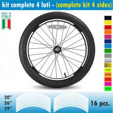 Kit adesivi Cerchi bici Fat Bike MTB 20-26-29'' Ruote Mountain vari colori ANCHE FLUO Cod.2040