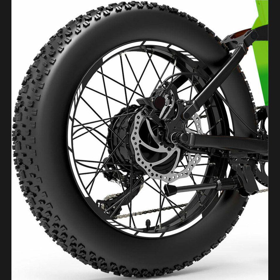 Kit adesivi Cerchi bici Fat Bike MTB 20-26-29'' Ruote Mountain vari colori ANCHE FLUO Cod.2044
