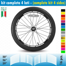 Kit adesivi Cerchi bici Fat Bike MTB 20-26-29'' Ruote Mountain vari colori ANCHE FLUO Cod.2044