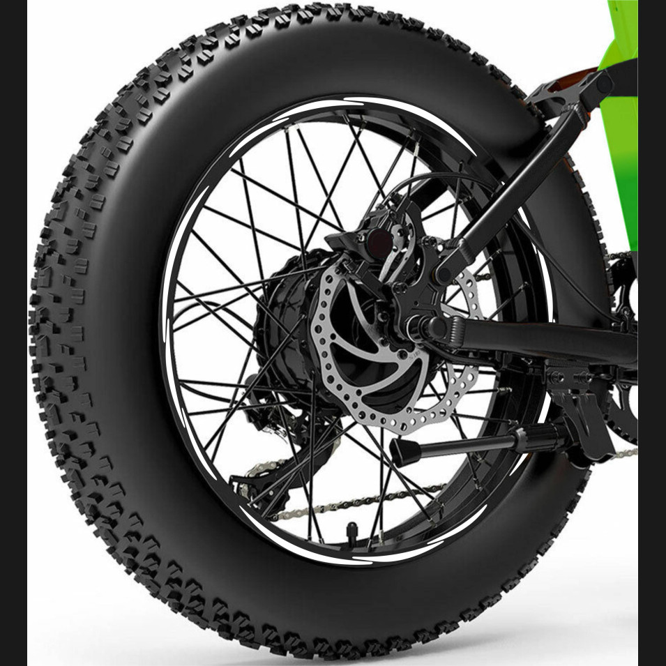 Kit adesivi Cerchi bici Fat Bike MTB 20-26-29'' Ruote Mountain vari colori ANCHE FLUO Cod.2045