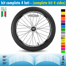 Kit adesivi Cerchi bici Fat Bike MTB 20-26-29'' Ruote Mountain vari colori ANCHE FLUO Cod.2045