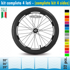 Kit adesivi Cerchi bici Fat Bike MTB 20-26-29'' Ruote Mountain vari colori ANCHE FLUO Cod.2046