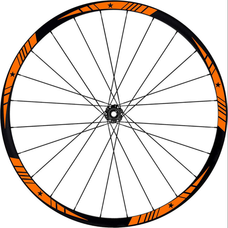 Kit adesivi per Cerchi Bici 26 - 27,5 - 28- 29 Pollici Ruota MTB Mountain Bike vari colori ANCHE FLUO Cod.MTB002
