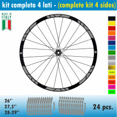 Kit adesivi per Cerchi Bici 26 - 27,5 - 28- 29 Pollici Ruota MTB Mountain Bike vari colori ANCHE FLUO Cod.MTB006