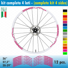 Kit adesivi per Cerchi Bici 26 - 27,5 - 28- 29 Pollici Ruota MTB Mountain Bike vari colori ANCHE FLUO Cod.MTB010
