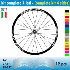 Kit adesivi per Cerchi Bici 26 - 27,5 - 28- 29 Pollici Ruota MTB Mountain Bike vari colori ANCHE FLUO Cod.MTB010