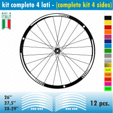 Kit adesivi per Cerchi Bici 26 - 27,5 - 28- 29 Pollici Ruota MTB Mountain Bike vari colori ANCHE FLUO Cod.MTB016
