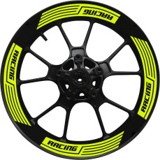 Kit 4 adesivi interno Cerchi Moto bordo interno racing wheels ruote 17 Pollici inner rim vari colori ANCHE FLUO Cod. INT02