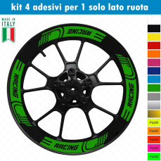 Kit 4 adesivi interno Cerchi Moto bordo interno racing wheels ruote 17 Pollici inner rim vari colori ANCHE FLUO Cod. INT03