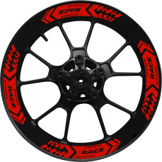 Kit 4 adesivi interno Cerchi Moto bordo interno racing wheels ruote 17 Pollici inner rim vari colori ANCHE FLUO Cod. INT05