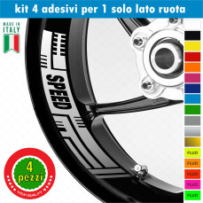 Kit 4 adesivi interno Cerchi Moto bordo interno racing wheels ruote 17 Pollici inner rim vari colori ANCHE FLUO Cod. INT06