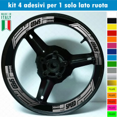 Kit 4 adesivi interno Cerchi Moto bordo interno racing wheels ruote 17 Pollici inner rim vari colori ANCHE FLUO Cod. INT06