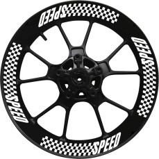 Kit 4 adesivi interno Cerchi Moto bordo interno racing wheels ruote 17 Pollici inner rim vari colori ANCHE FLUO Cod. INT07