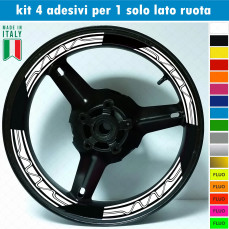 Kit 4 adesivi interno Cerchi Moto bordo interno racing wheels ruote 17 Pollici inner rim vari colori ANCHE FLUO Cod. INT08