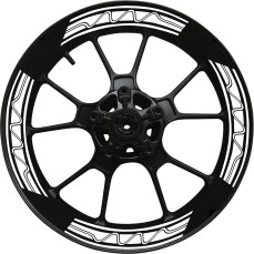 Kit 4 adesivi interno Cerchi Moto bordo interno racing wheels ruote 17 Pollici inner rim vari colori ANCHE FLUO Cod. INT08