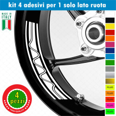 Kit 4 adesivi interno Cerchi Moto bordo interno racing wheels ruote 17 Pollici inner rim vari colori ANCHE FLUO Cod. INT08