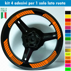 Kit 4 adesivi interno Cerchi Moto bordo interno racing wheels ruote 17 Pollici inner rim vari colori ANCHE FLUO Cod. INT09