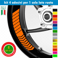 Kit 4 adesivi interno Cerchi Moto bordo interno racing wheels ruote 17 Pollici inner rim vari colori ANCHE FLUO Cod. INT09
