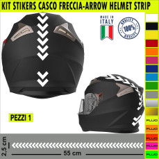 Kit 1 Adesivo Casco Moto fascia striscia freccia banda driving racing disp.in moltissimi colori ANCHE FLUO cod.2235