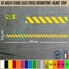 Kit 1 Adesivo Casco Moto fascia striscia freccia banda driving racing disp.in moltissimi colori ANCHE FLUO cod.2236