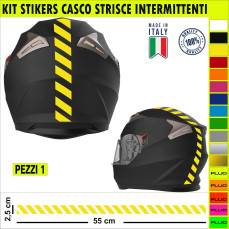 Kit 1 Adesivo Casco Moto fascia striscia freccia banda driving racing disp.in moltissimi colori ANCHE FLUO cod.2236