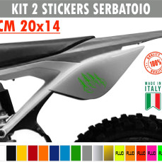 Kit2 Adesivi SERBATOIO-CASCO Graffio Graffi Artigli Tuning moto chopper harley vintage disp. in molti colori ANCHE FLUO Cod.2157