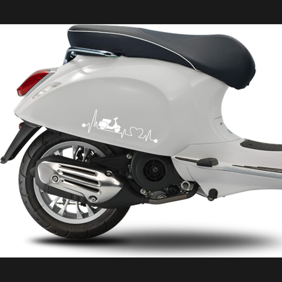 KIT 2 Adesivi amore per vespa per PIAGGIO VESPA GTS PRIMAVERA in moltissimi colori anche FLUO Cod.1840