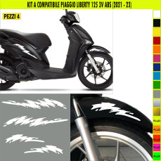 Kit A Grafiche COMPLETE GRAFFIO compatibili per PIAGGIO LIBERTY 125 ABS in moltissimi colori anche FLUO Cod.2060