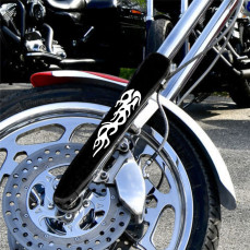 Kit 2 Adesivi forcella TRIBALE DRAGO custom harley chopper vari colori c. 1876