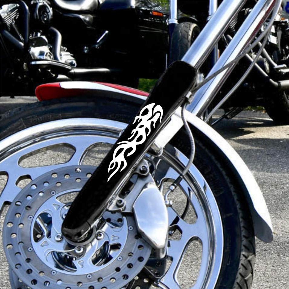 Kit 2 Adesivi forcella TRIBALE DRAGO custom harley chopper vari colori c. 1876