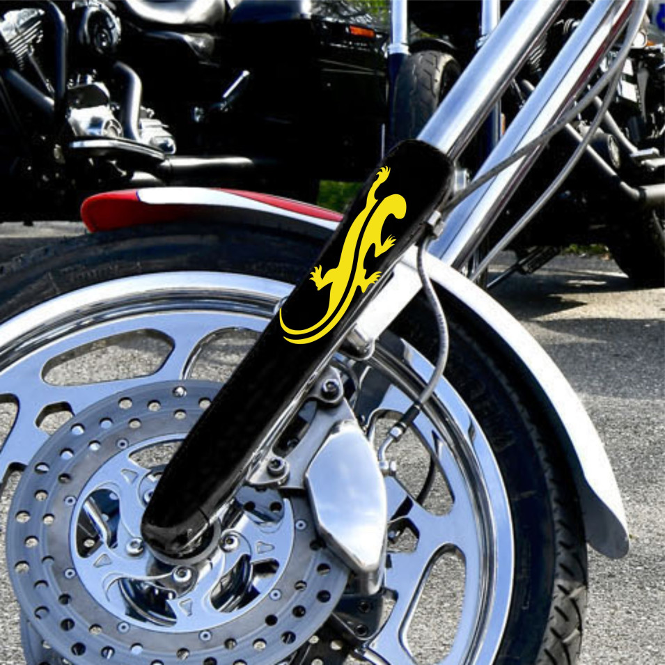 Kit 2 Adesivi forcella TRIBALE GEKO custom harley chopper vari colori c. 1879