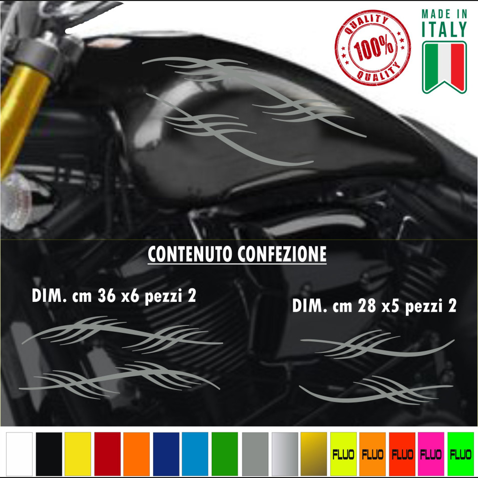 Kit 4 adesivi serbatoio tribale fasce shadow rebel chief harley bob chopper cod.2177