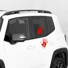 Kit 2 Adesivi /Stickers mano mani sangue blood horror Esterni Decalcomanie Auto cod. 1884