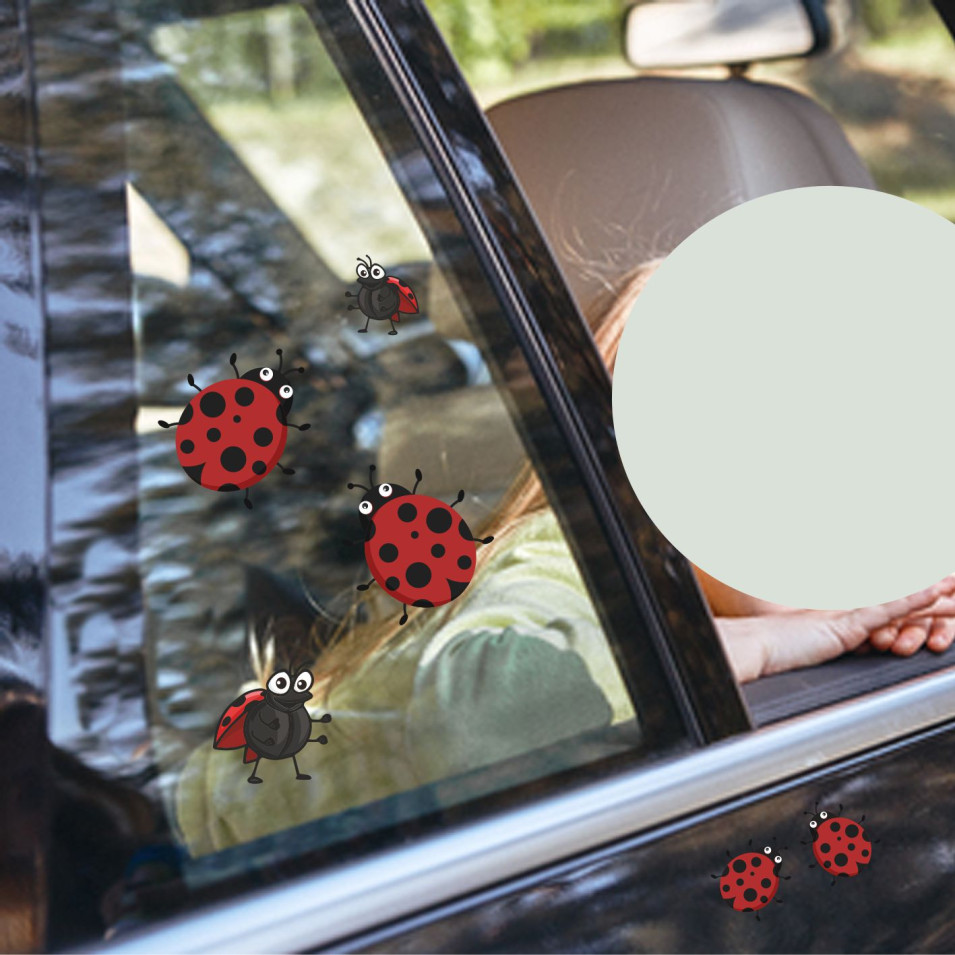 Kit 24 adesivi COCCINELLA COCCINELLE universale compatibile con auto moto c.1796