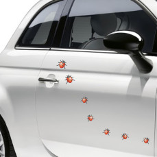 Kit adesivi 24 COCCINELLE universale compatibile con auto moto c.1797