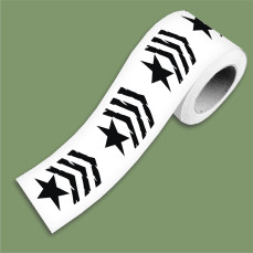 Fascia banda adesiva STELLA GRADI MILITARI ARMY MILITARY USA vintage in 10 misure decalcomania moto casco cod.2273