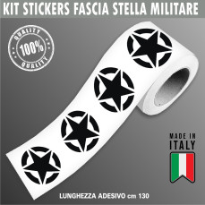 Fascia banda adesiva 4x4 off road STELLA MILITARE ARMY MILITARY USA in 10 misure decalcomania moto casco cod.2274