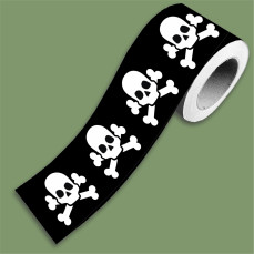Fascia banda adesiva Teschio pericoloso pericolo veleno skull in 10 misure decal moto casco cod.2277