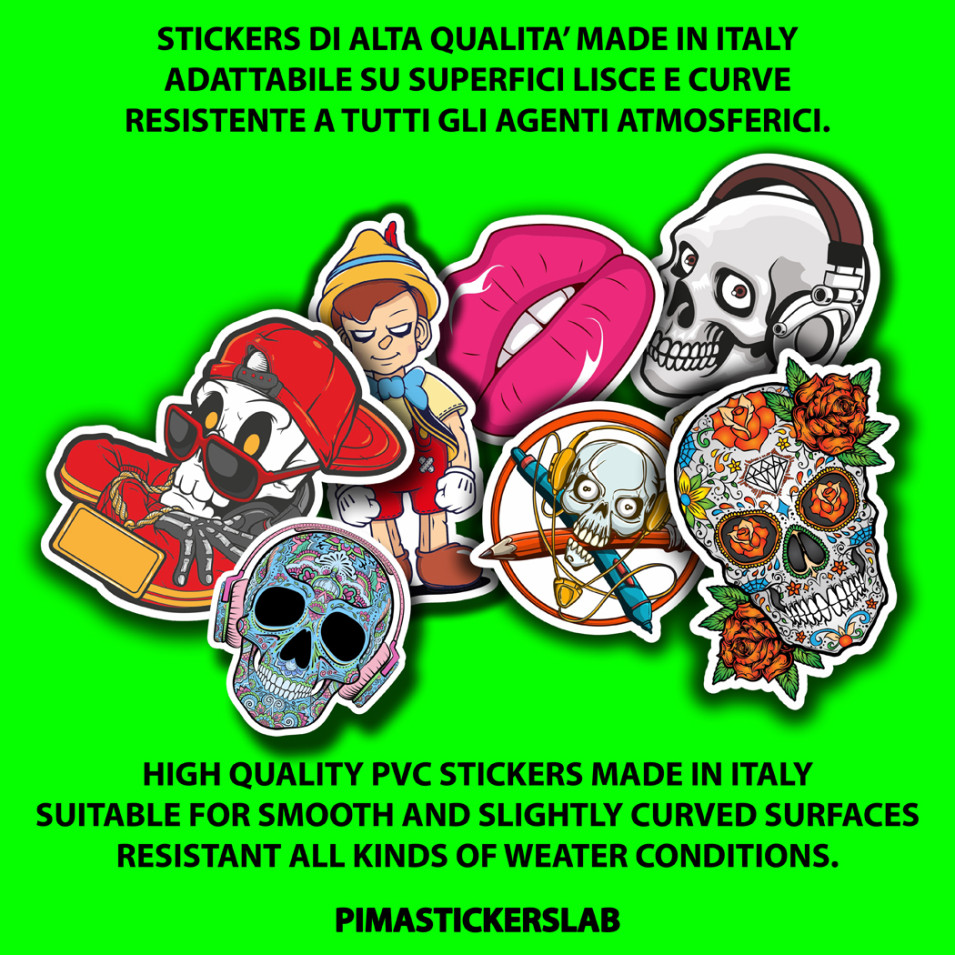 Autocollant Sticker SMILING SKULL (Tête De Mort Souriante) – Prespacé, Pour Auto, Moto, Casque