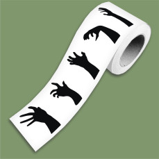 Fascia banda adesiva adesivi italia ZOMBIE WALKING NATION MANO HALLOWEEN in 10 misure decalcomania moto casco cod.2280