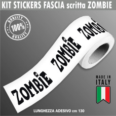 Fascia banda adesiva adesivi italia ZOMBIE SCRITTA WALKING NATION HALLOWEEN in 10 misure decalcomania moto casco cod.2281