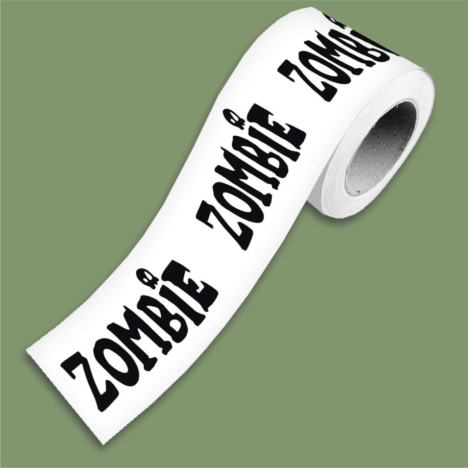 Fascia banda adesiva adesivi italia ZOMBIE SCRITTA WALKING NATION HALLOWEEN in 10 misure decalcomania moto casco cod.2281