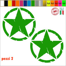 Kit Adesivi 4x4 off Road Stella Militare US Army Scegli Colore e Misura cod.1653